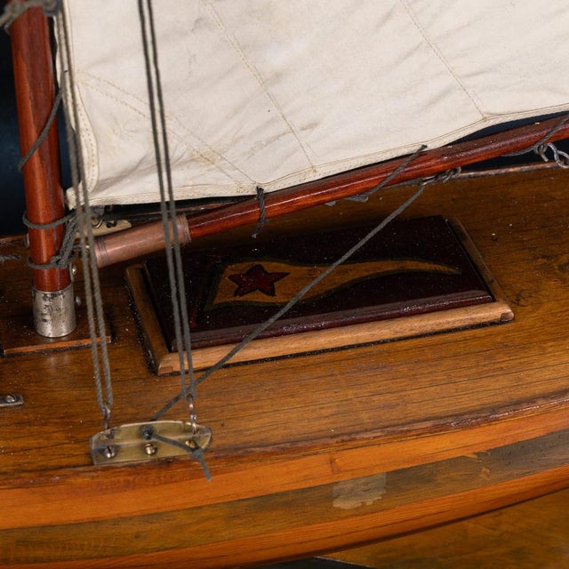 Vintage English Carved Hull Pond Yacht, 1930 For Sale - Image 15 of 18