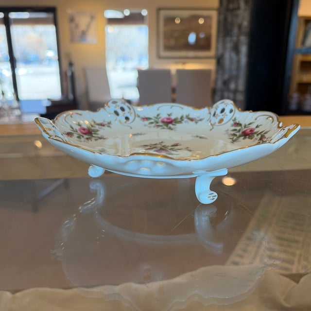 Rosenthal Germany Early 20th Century Rosenthal Moliere Three Toed Bon Bon Dish For Sale - Image 4 of 6