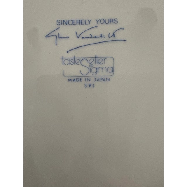 1990s Gloria Vanderbilt's Green and Pink Rose Dinnerware for Taste Setter by Sigma-Set of 12 For Sale - Image 5 of 7