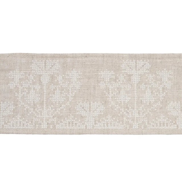 Not Yet Made - Made To Order Sample - Schumacher Custis Embroidered Tape in Shell For Sale - Image 5 of 5