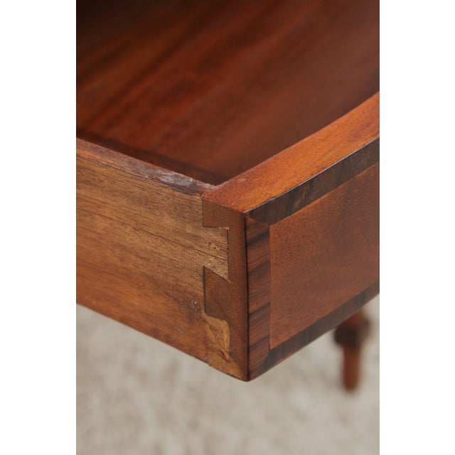 1950s Vintage English Satinwood Inlaid Pembroke Table For Sale - Image 5 of 17
