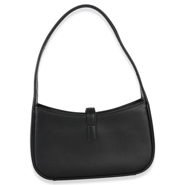 Yves Saint Laurent Black Smooth Calfskin Mini Le 5 A 7 Hobo For Sale - Image 4 of 8