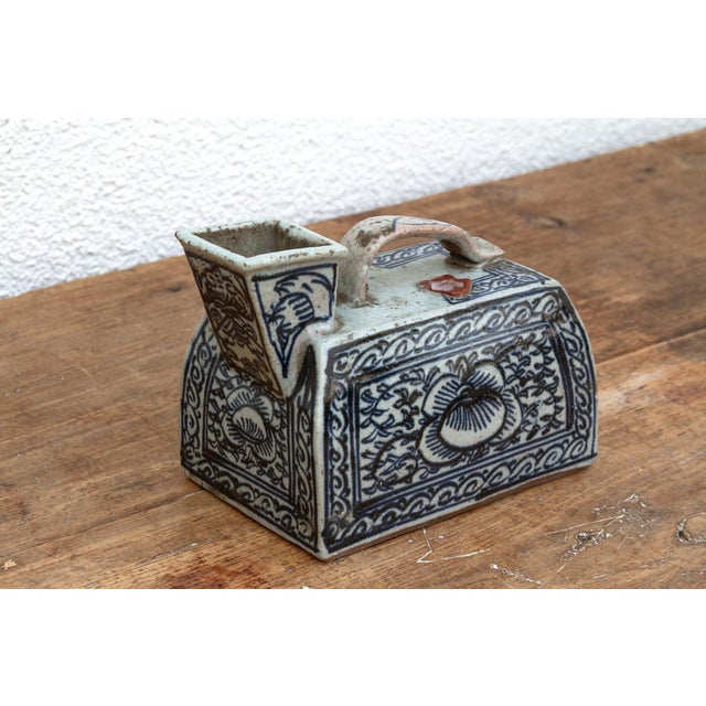 Ceramic Antique Blue & White Porcelain Vessel For Sale - Image 7 of 9