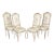 Set 4 Louis XV Style Paint Decorated French Dining Room Chairs For Sale