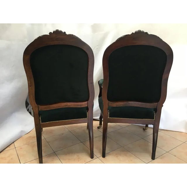 Set of 19th Century Louis XV Style Throne Seats in Walnut For Sale - Image 13 of 18