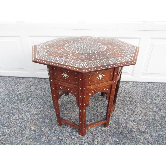 Antique Anglo Indian Inlaid Table For Sale - Image 11 of 15