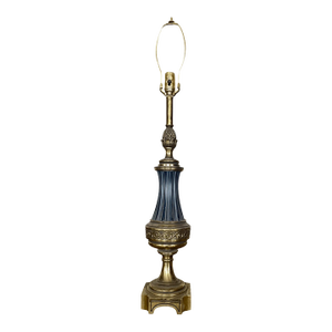 Vintage Neoclassical Stiffel Neoclassical Style Ornate Brass Pine Apple Table Lamp
