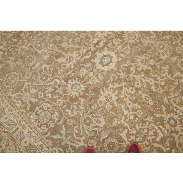 Brown Brown Antique Persian Malayer Rug rug no.j4163 For Sale - Image 8 of 11