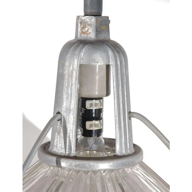 Industrial Industrial Holophane Pendant Light Fixture For Sale - Image 3 of 8