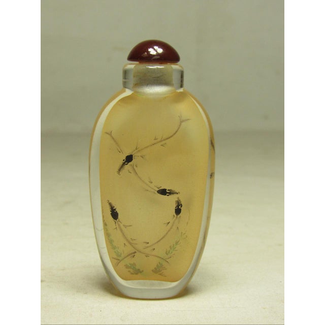 Chinese Chinese Reverse Painted Glass Snuff Bottle For Sale - Image 3 of 12