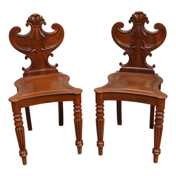 Set of Regency Hall Chairs in Mahogany, 1815 For Sale