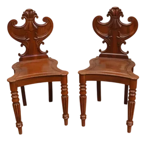 Set of Regency Hall Chairs in Mahogany, 1815