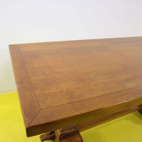 Wood Table with Double Turned Base For Sale - Image 10 of 12