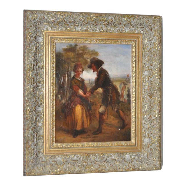 19th Century Romance Oil Painting For Sale