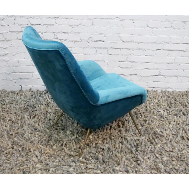French Plush Armchair, 1950s For Sale - Image 12 of 14