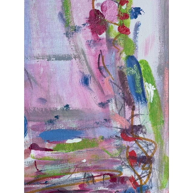 2000 - 2009 Abstract Painting on Canvas in Pink For Sale - Image 5 of 6