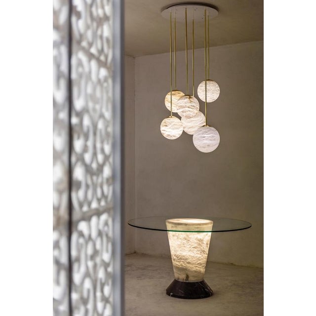 Moon 15 Pendant Lamp by United Alabaster For Sale - Image 11 of 14