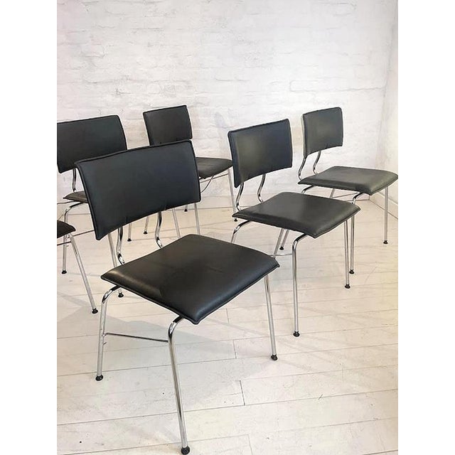 Sparta Chairs in Leather by Christoph Hindermann for Dietiker, 1990s, Set of 6 For Sale - Image 6 of 15