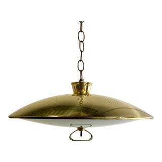 Mid Century Atomic Modern Brass Pendant Lamp For Sale