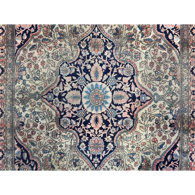 Fine Antique Persian Mohtasham Kashan Wool Rug 4'3" X 6’9" For Sale - Image 10 of 10