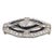 French Art Deco 2.00 Carat Old Pear Shape Diamond Onyx Platinum Brooch For Sale - Image 4 of 6