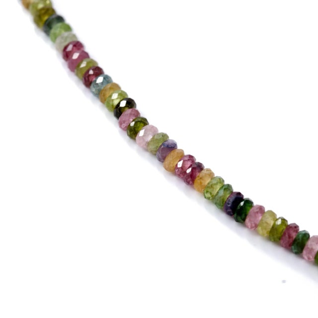 2020s Tourmaline Pearl Half Moon Necklace 14k Gold - by Bombyx House For Sale - Image 5 of 6