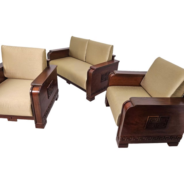 Vintage Custom Mahogany Sofa Set, 1980s For Sale - Image 4 of 13