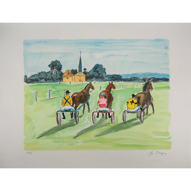 Yves Brayer, Les trotteurs, Lithograph For Sale