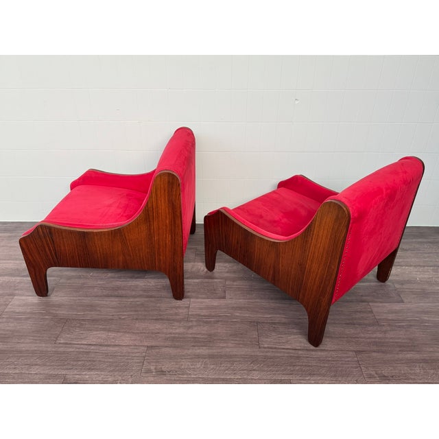Rosewood Armchairs in the style of Zanuso for Arflex, 1960s, Set of 2 For Sale - Image 6 of 18
