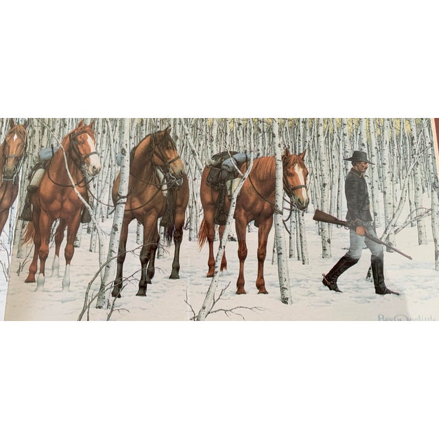 1985 Bev Doolittle "Two Indian Horses" Matted Framed Print For Sale In Phoenix - Image 6 of 10