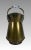 Mid 20th Century Vintage Brass Coal Scuttle With Blue and White Delft Porcelain Handle and Brass Lion Head Accents For Sale - Image 5 of 11