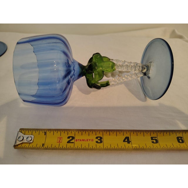 1920s 1920s Rare Art Deco Bimini Fritz Lampl Liqueur Glasses – Set of 6, Grape Motif For Sale - Image 5 of 6