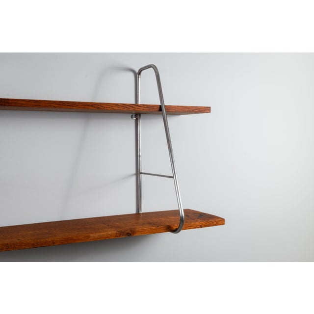 Wood Vintage Oak Wall Shelf, 1970s For Sale - Image 7 of 12