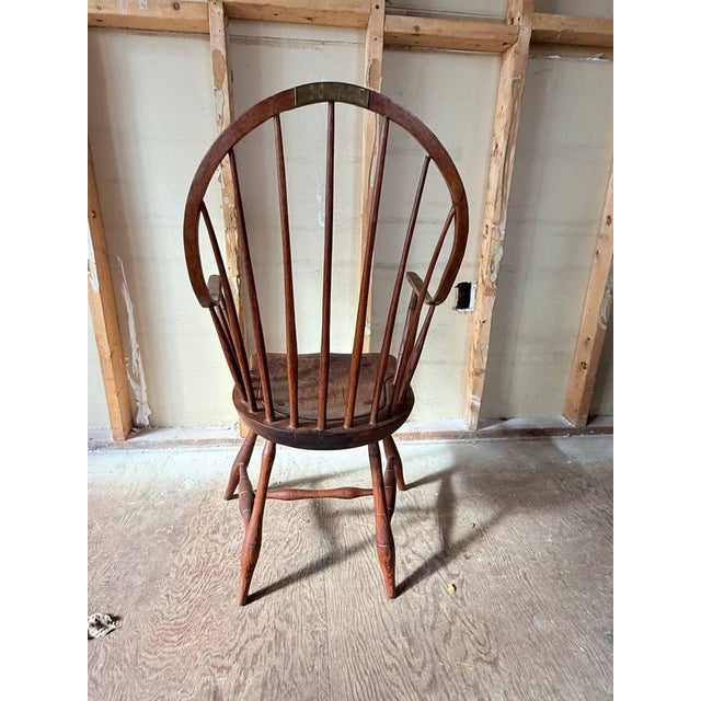 Antique 19th Century Windsor Spindle Back Plank Seat Armchair For Sale In Washington DC - Image 6 of 17