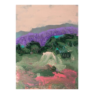 Signed 1980s Abstract Acrylic Landscape by Harry Hilson For Sale