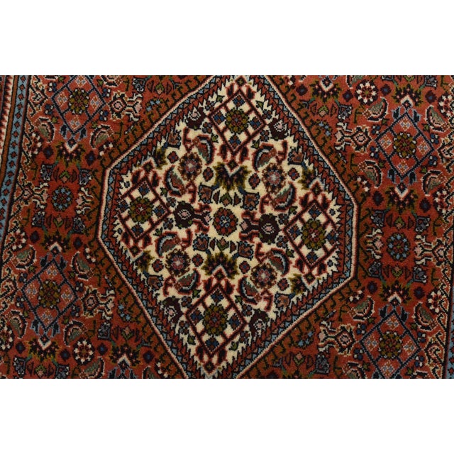 Red Fine Bidjar Rug 2’10” X 4’11” Red Wool Traditional Hand-Knotted Carpet For Sale - Image 8 of 12