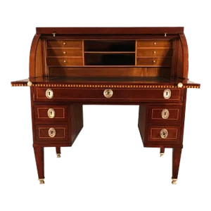 1780 French Louis XVI Mahogany Rolltop Desk