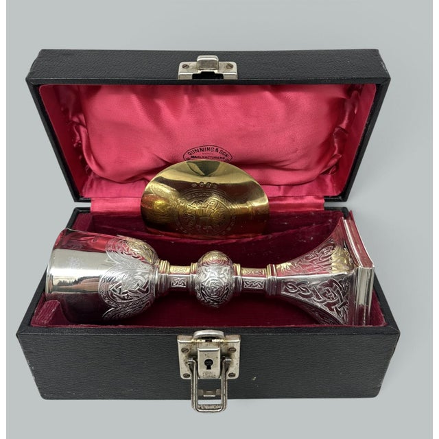 Antique Sterling Silver Wine Religious Goblet Chalice Irish 1919 For Sale - Image 13 of 13