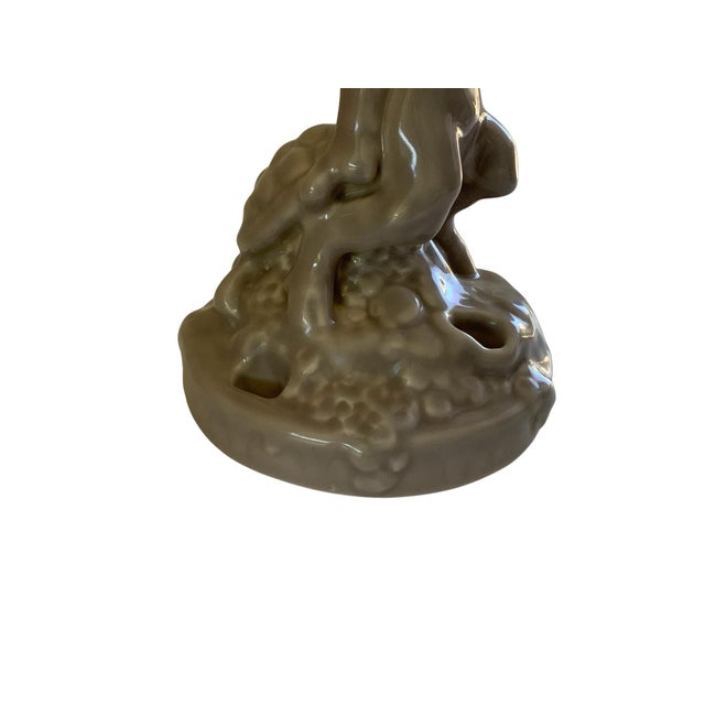 Rookwood Pottery Antique Rookwood Pottery Porcelain Art Deco/Arts & Crafts Faun & Turtle Flower Frog Made in Usa 1916 For Sale - Image 4 of 7