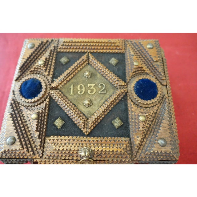 Tramp Art Wedding Box, 1920s For Sale - Image 3 of 8