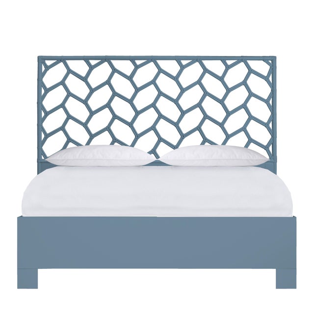 Silas Platform Bed King - Regatta Blue For Sale - Image 12 of 12