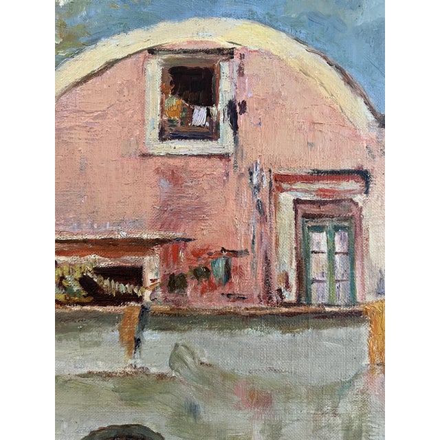 1920s Sartorelli, Animated Landscape, 1920s, Oil on Canvas For Sale - Image 5 of 10