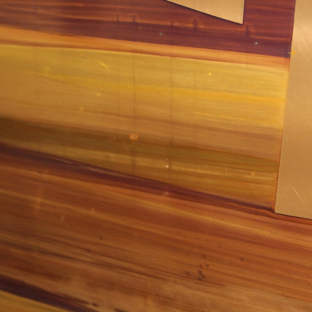 1960s Large Vintage Brass Wall Art of Oil Derrick For Sale - Image 5 of 6