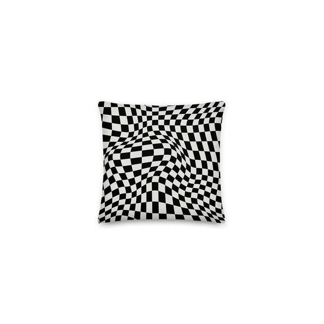 Contemporary Trama Cushion in Black/White Checkered Pattern by Moanne For Sale - Image 3 of 4