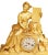 Charles X Gilt Bronze Figural Mantel Clock, circa 1830, the silvered dial with strike on bell movement, surmounted by a...