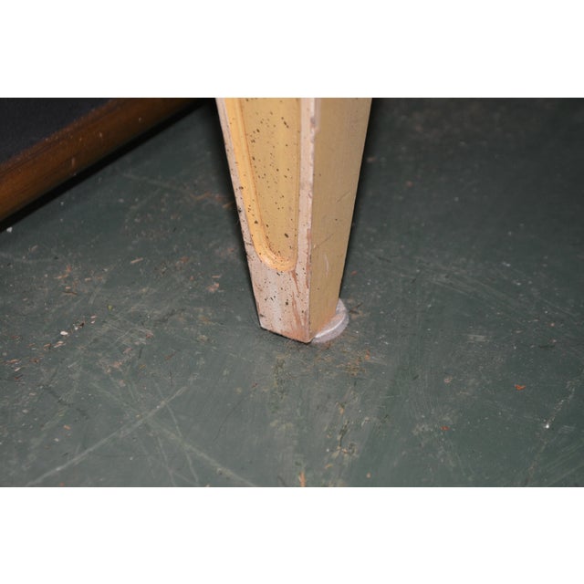 Vintage Attributed to Dixie Furniture French Provincial Style Yellow Vanity or Desk Dressing Table For Sale - Image 14 of 16