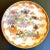 Incredible detail on this large, shallow earthenware bowl. Hand painted with an elaborate peony motif: Floral design with...