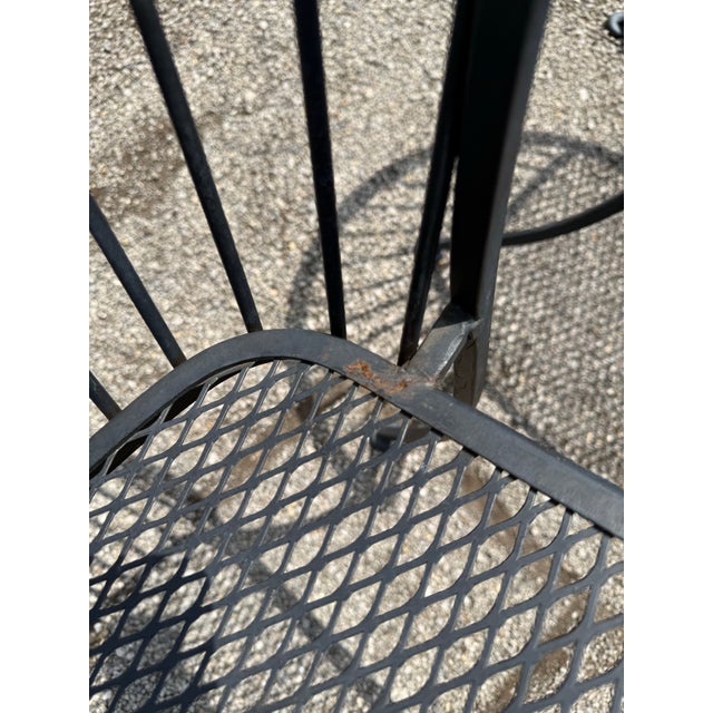 Set of 4 Vintage Carolina Forge Wrought Iron Chairs For Sale In Cleveland - Image 6 of 7