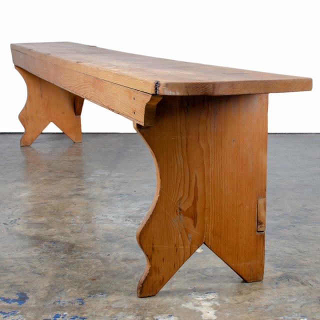 19th Century Pine Bucket Bench Chairish