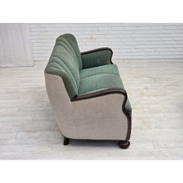Danish 3-Seater Sofa in Furniture Wool and Oak Wood, 1960s For Sale - Image 13 of 18
